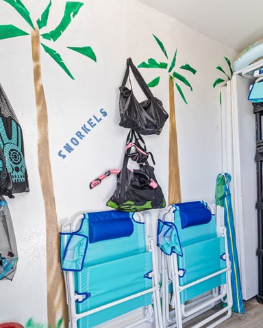 Beach room stocked
